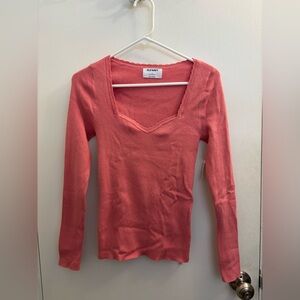 Old Navy Pink Ribbed Knit Top